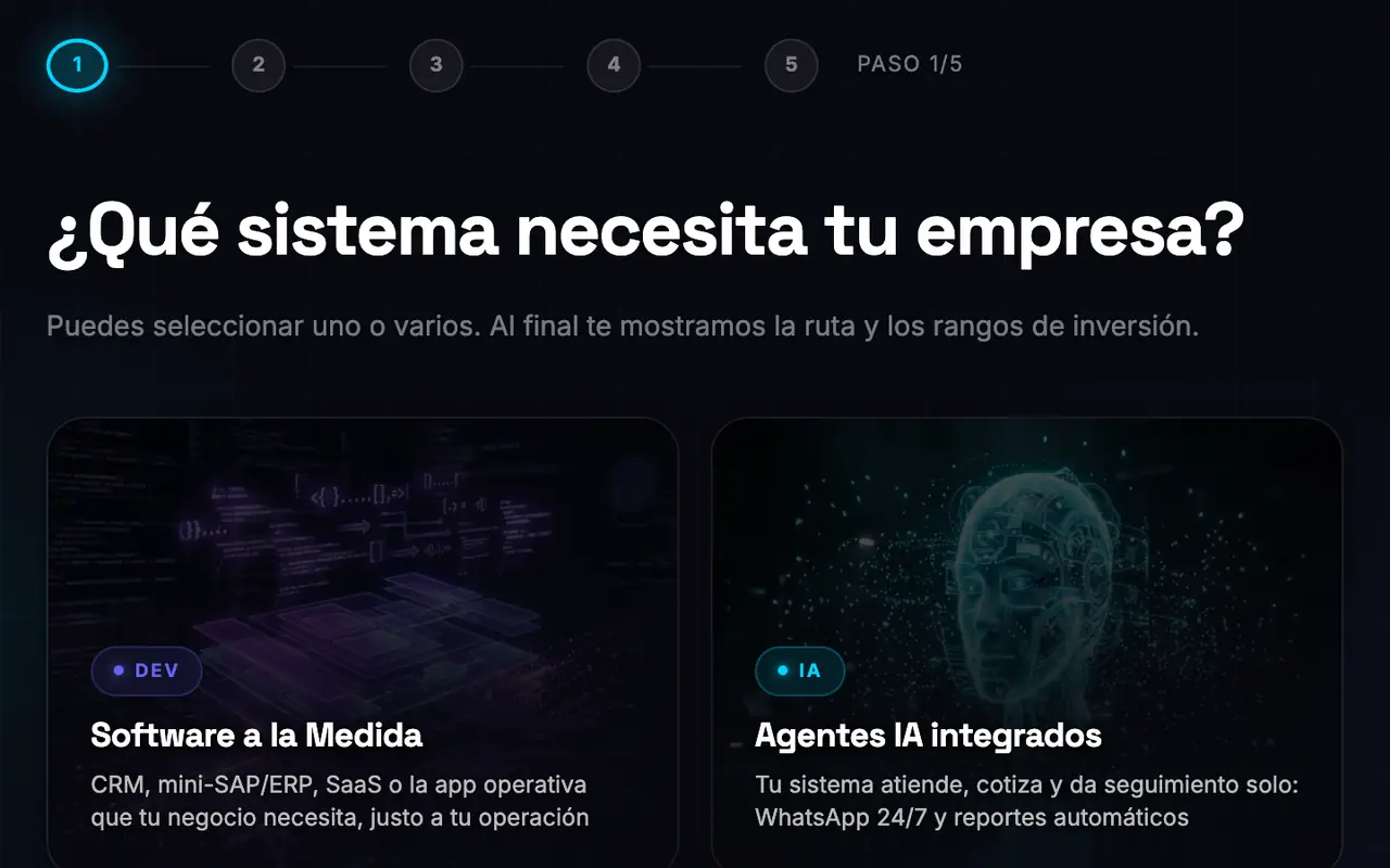 Pantalla real de la mini app de presupuestar