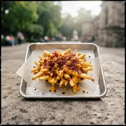 Papas con queso y tocino