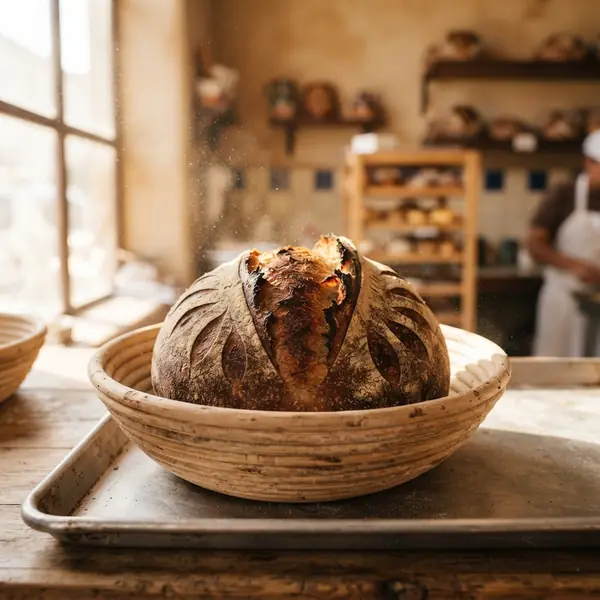 Pan artesanal de masa madre
