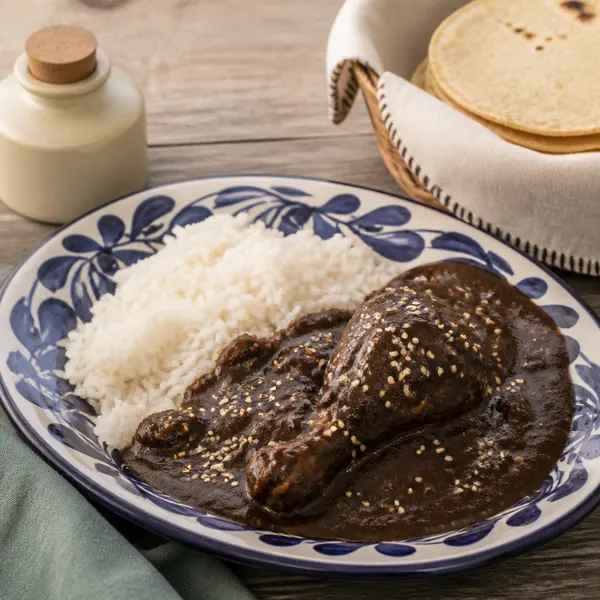 Mole negro con pollo